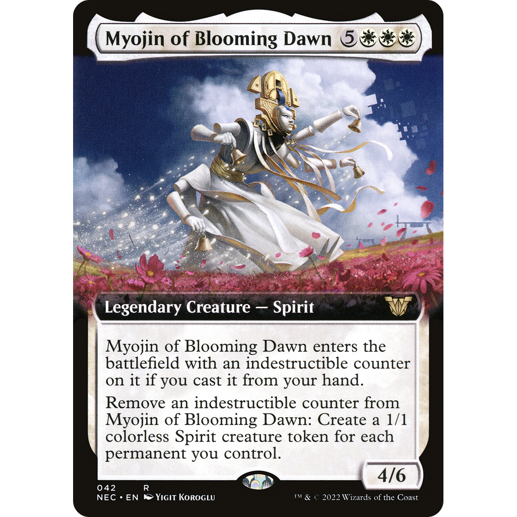 Myojin of Blooming Dawn (Extended Art) (NEC-042) - Neon Dynasty Commander: (Extended Art)