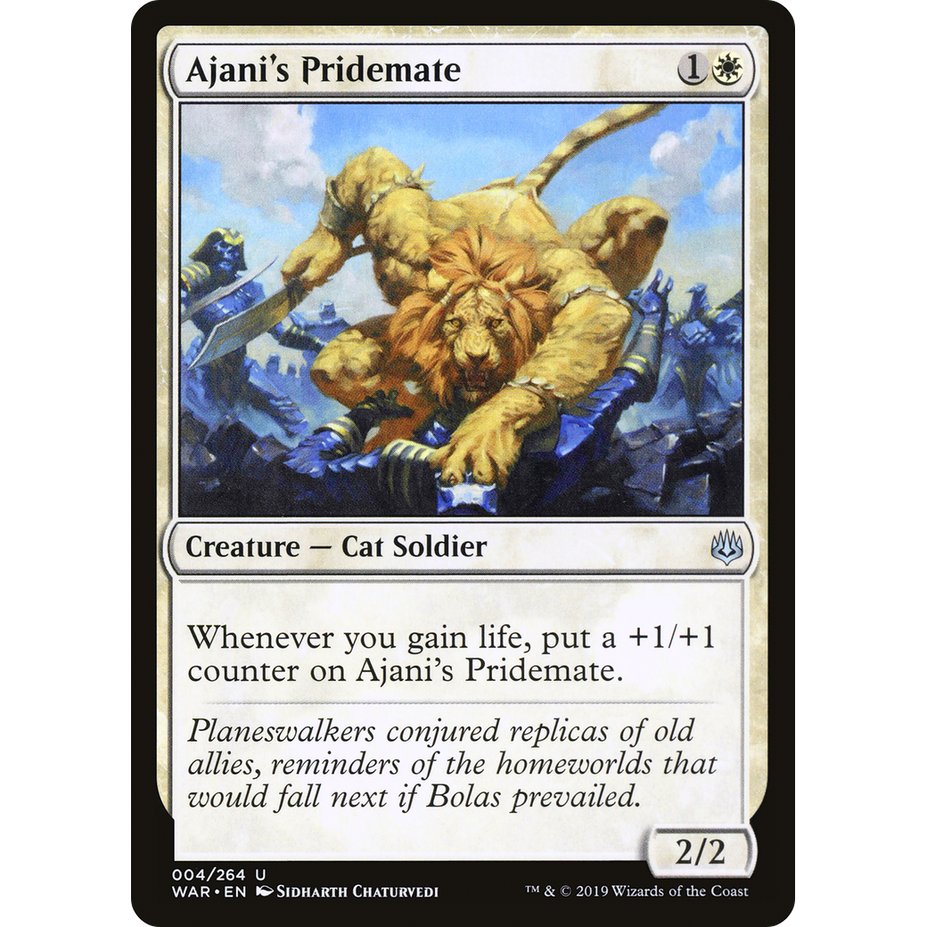 Ajani's Pridemate (WAR-004) - War of the Spark Foil