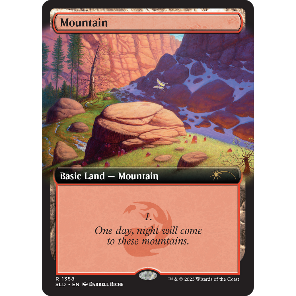 Mountain (1358) (SLD-1358) - Secret Lair Drop: (Extended Art) Foil