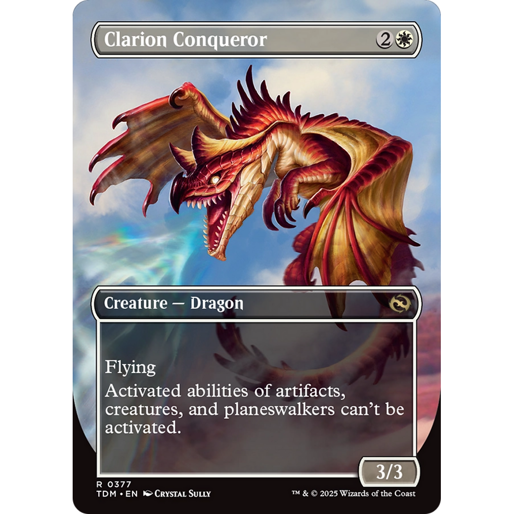 Clarion Conqueror // Clarion Conqueror (TDM-377) - Tarkir: Dragonstorm (Borderless) Foil