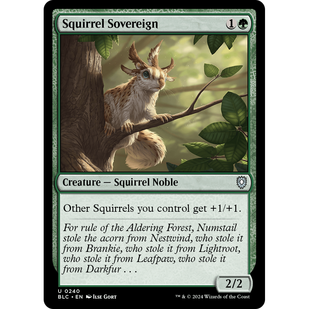Squirrel Sovereign (BLC-240) - Bloomburrow Commander