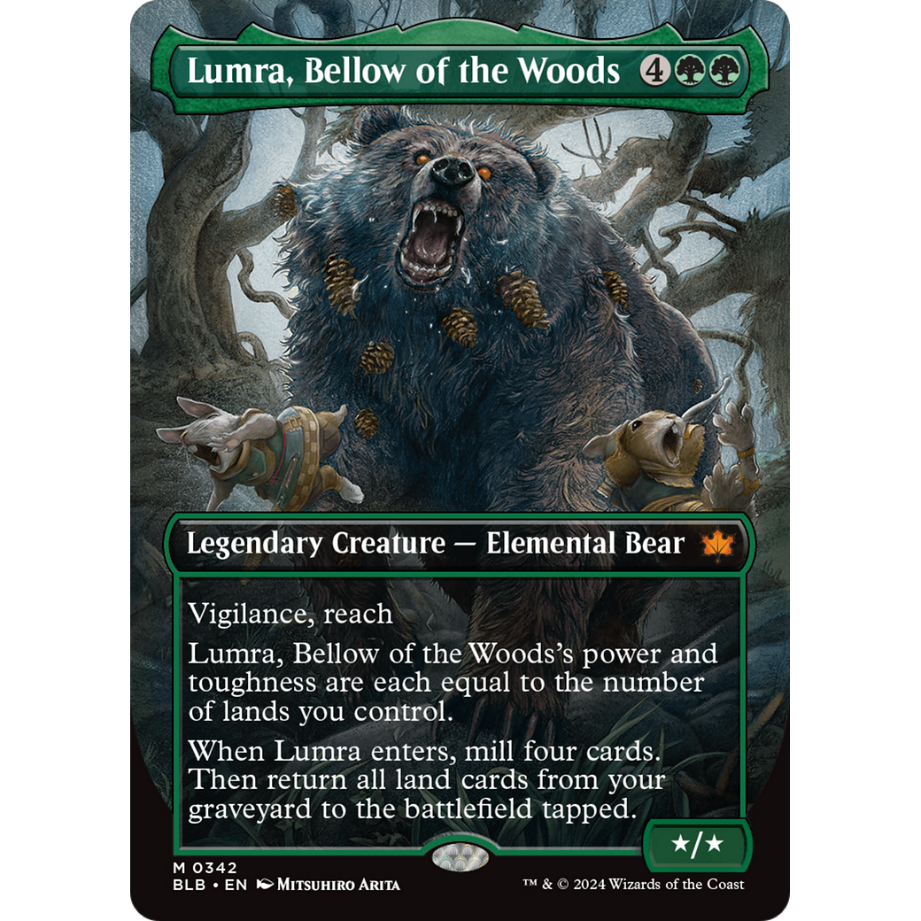 Lumra, Bellow of the Woods (BLB-342) - Bloomburrow (Borderless) Foil