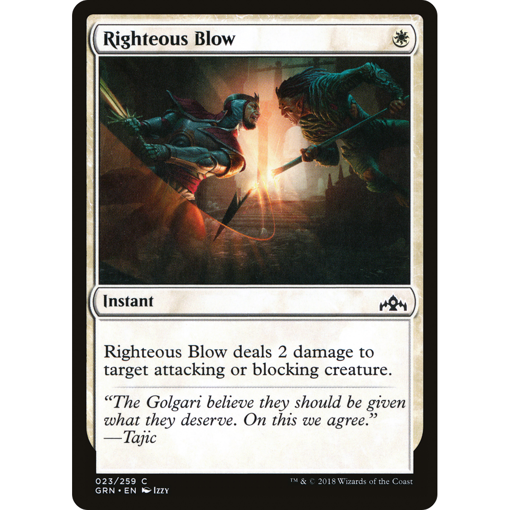 Righteous Blow (GRN-023) - Guilds of Ravnica Foil