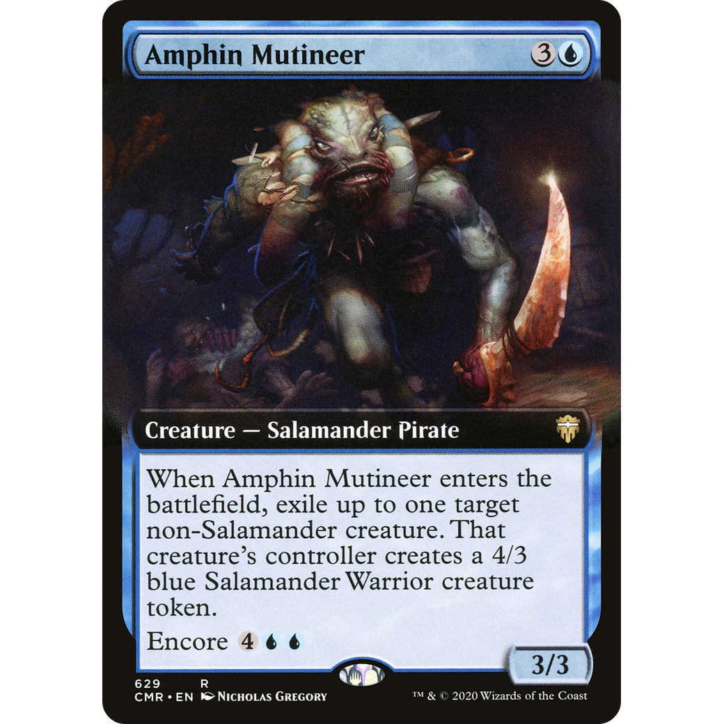 Amphin Mutineer (Extended Art) (CMR-629) - Commander Legends: (Extended Art)