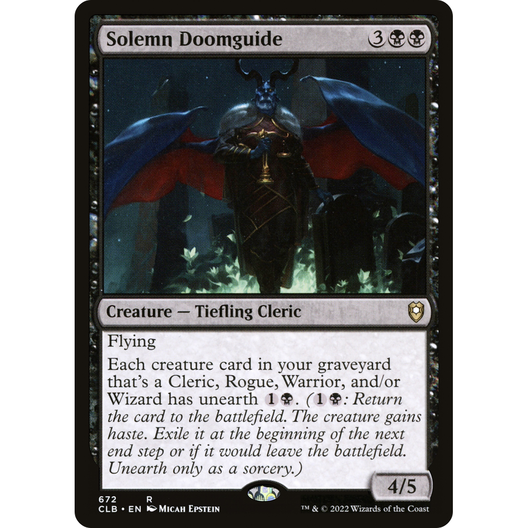 Solemn Doomguide (CLB-672) - Commander Legends: Battle for Baldur's Gate
