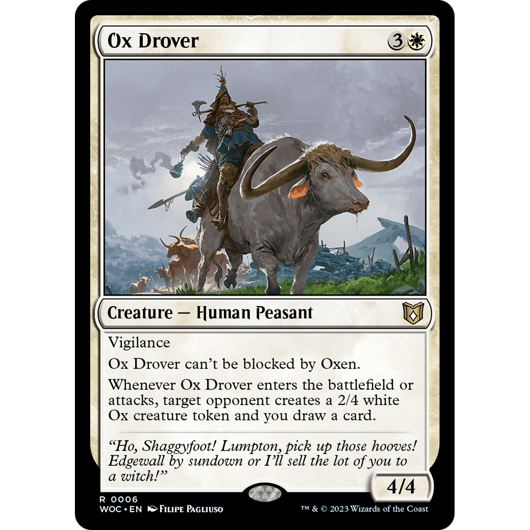 Ox Drover (WOC-006) - Wilds of Eldraine Commander