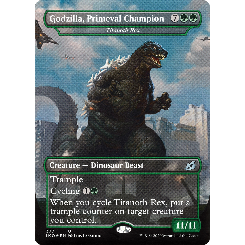 Godzilla, Primeval Champion - Titanoth Rex (IKO-377) - Ikoria: Lair of Behemoths / Godzilla, Primeval Champion (Borderless)