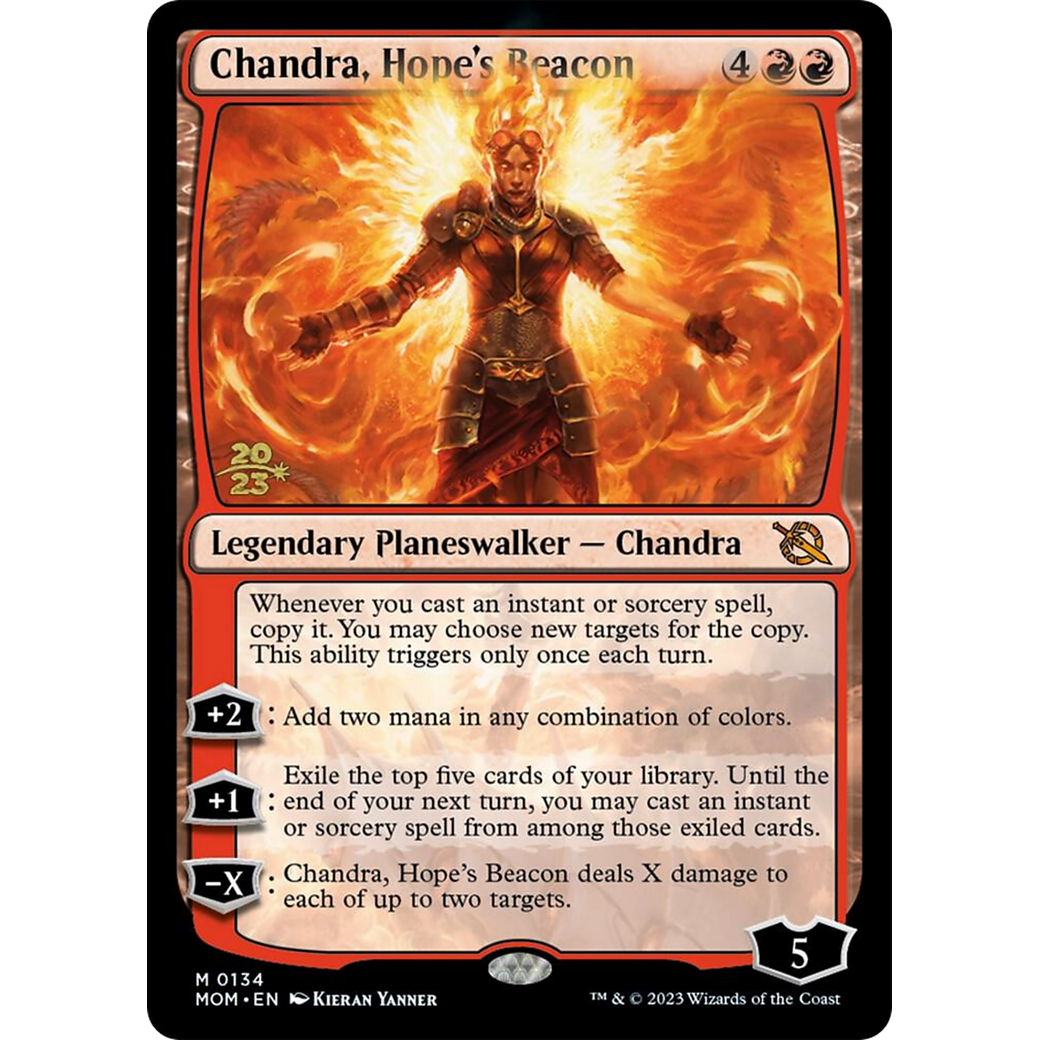 Chandra, Hope's Beacon (PRE-134S) - March of the Machine Promos Foil