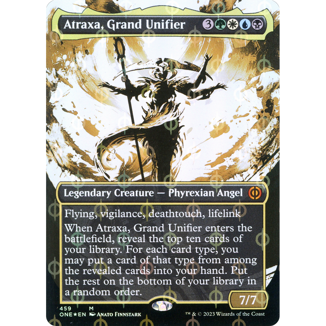 Atraxa, Grand Unifier (ONE-459) - Phyrexia: All Will Be One: (Showcase) (Borderless) Foil