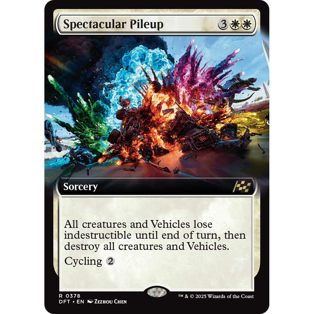 Spectacular Pileup (DFT-378) - Aetherdrift: (Extended Art) Foil