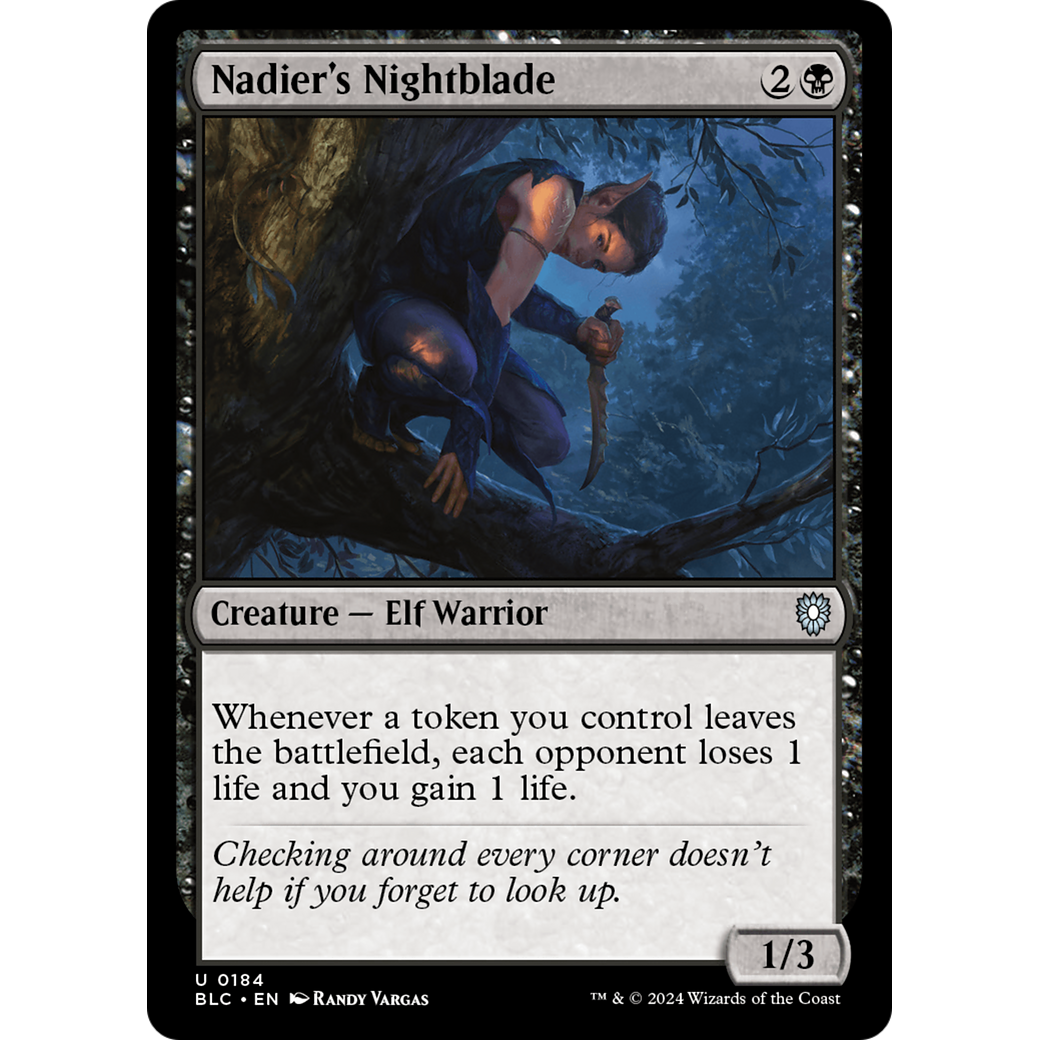 Nadier's Nightblade (BLC-184) - Bloomburrow Commander