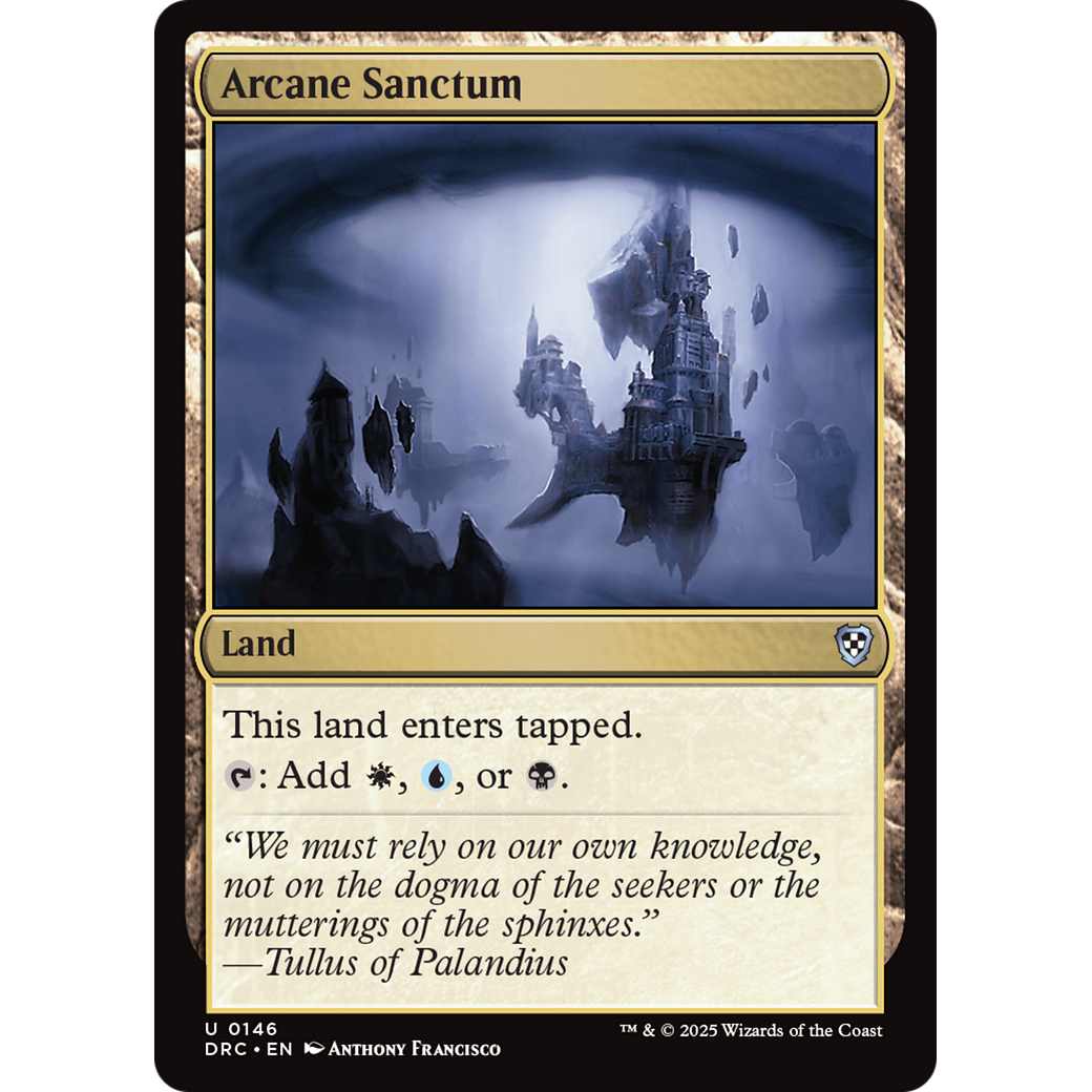 Arcane Sanctum (DRC-146) - Commander: Aetherdrift