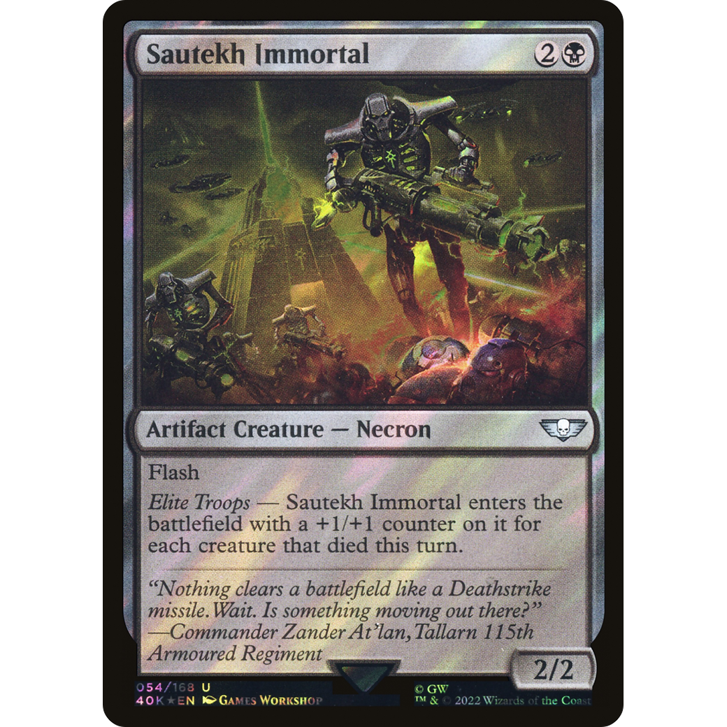 Sautekh Immortal (40K-054) - Warhammer 40,000 Commander Foil