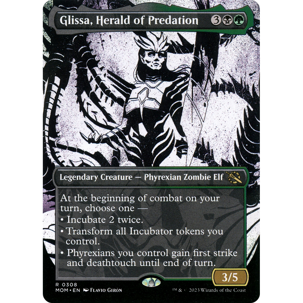 Glissa, Herald of Predation (MOM-308) - March of the Machine: (Showcase) (Borderless)