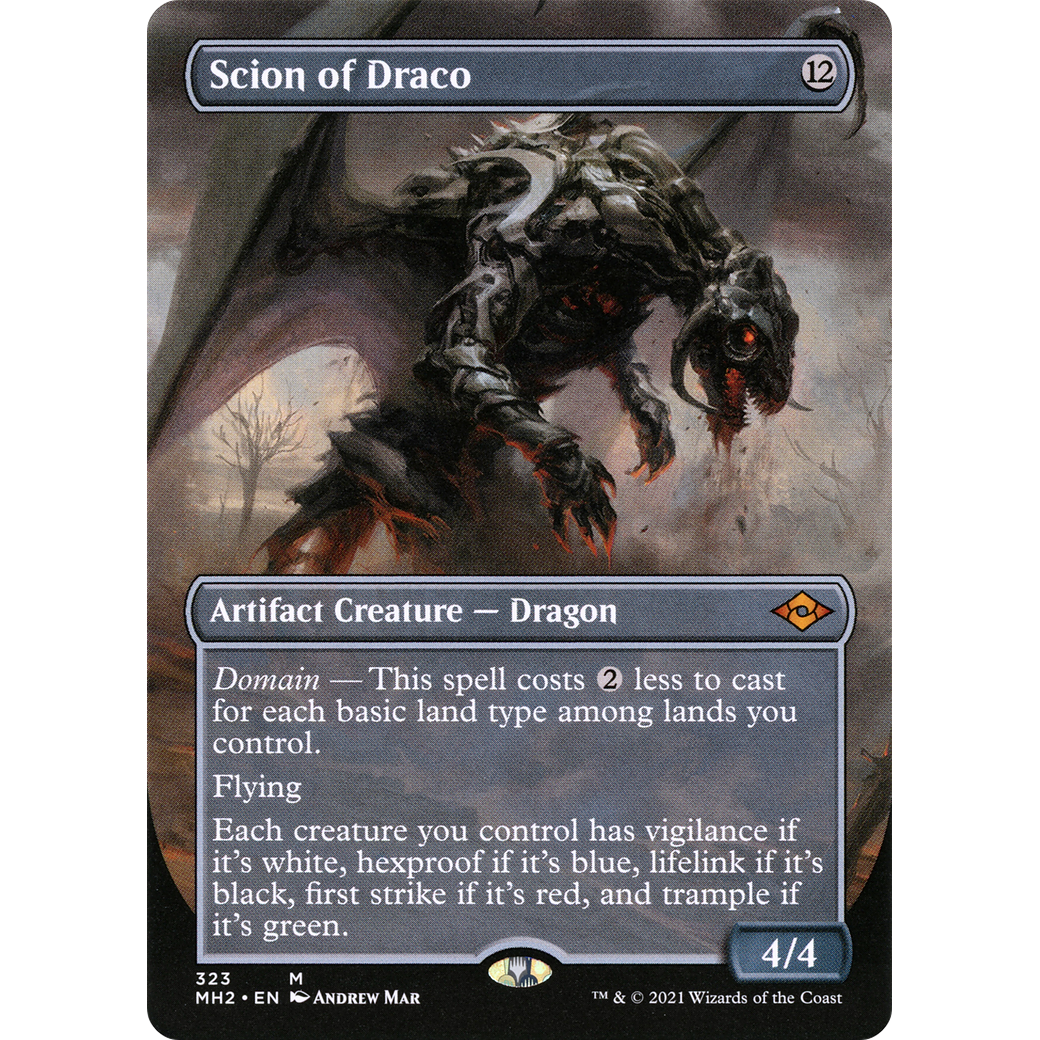 Scion of Draco (Borderless) (MH2-323) - Modern Horizons 2 (Borderless) Foil