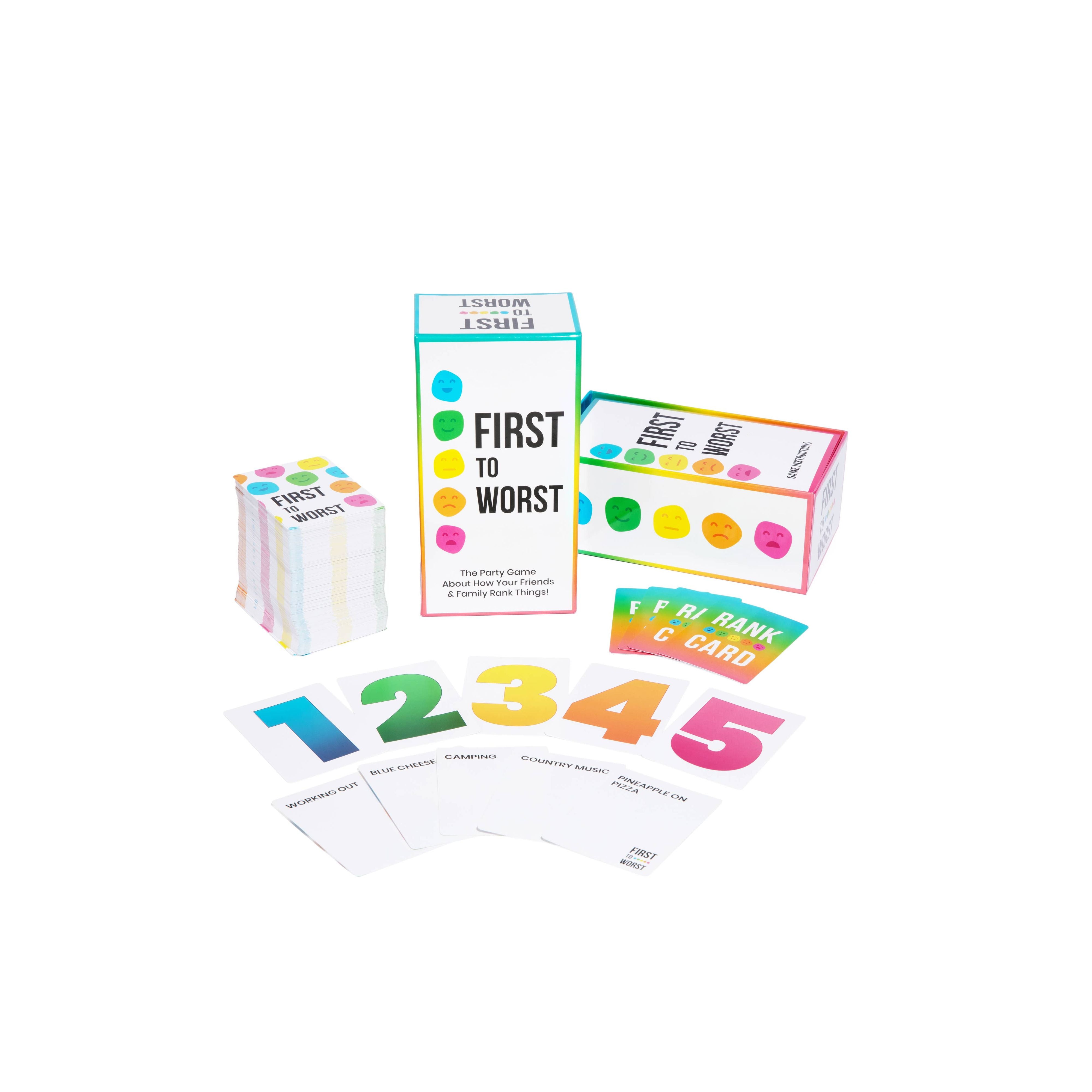 FIRST TO WORST: How Your Friends & Family Rank Things Game