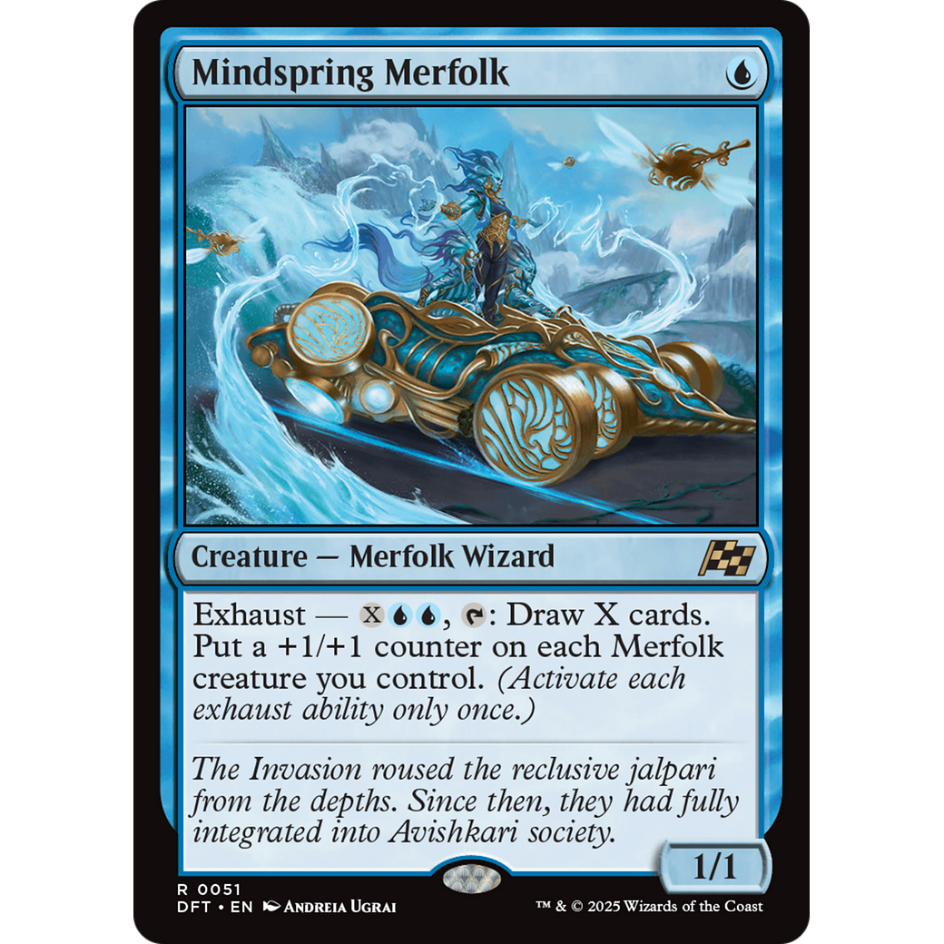 Mindspring Merfolk (DFT-051) - Aetherdrift Foil