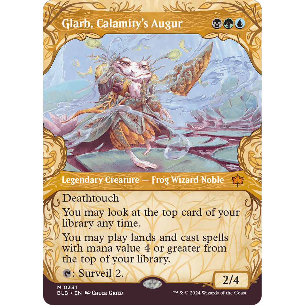 Glarb, Calamity's Augur (BLB-331) - Bloomburrow: (Showcase) (Borderless) Foil