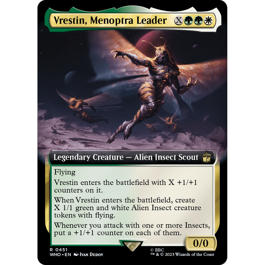 Vrestin, Menoptra Leader (Extended Art) (WHO-451) - Doctor Who: (Extended Art)