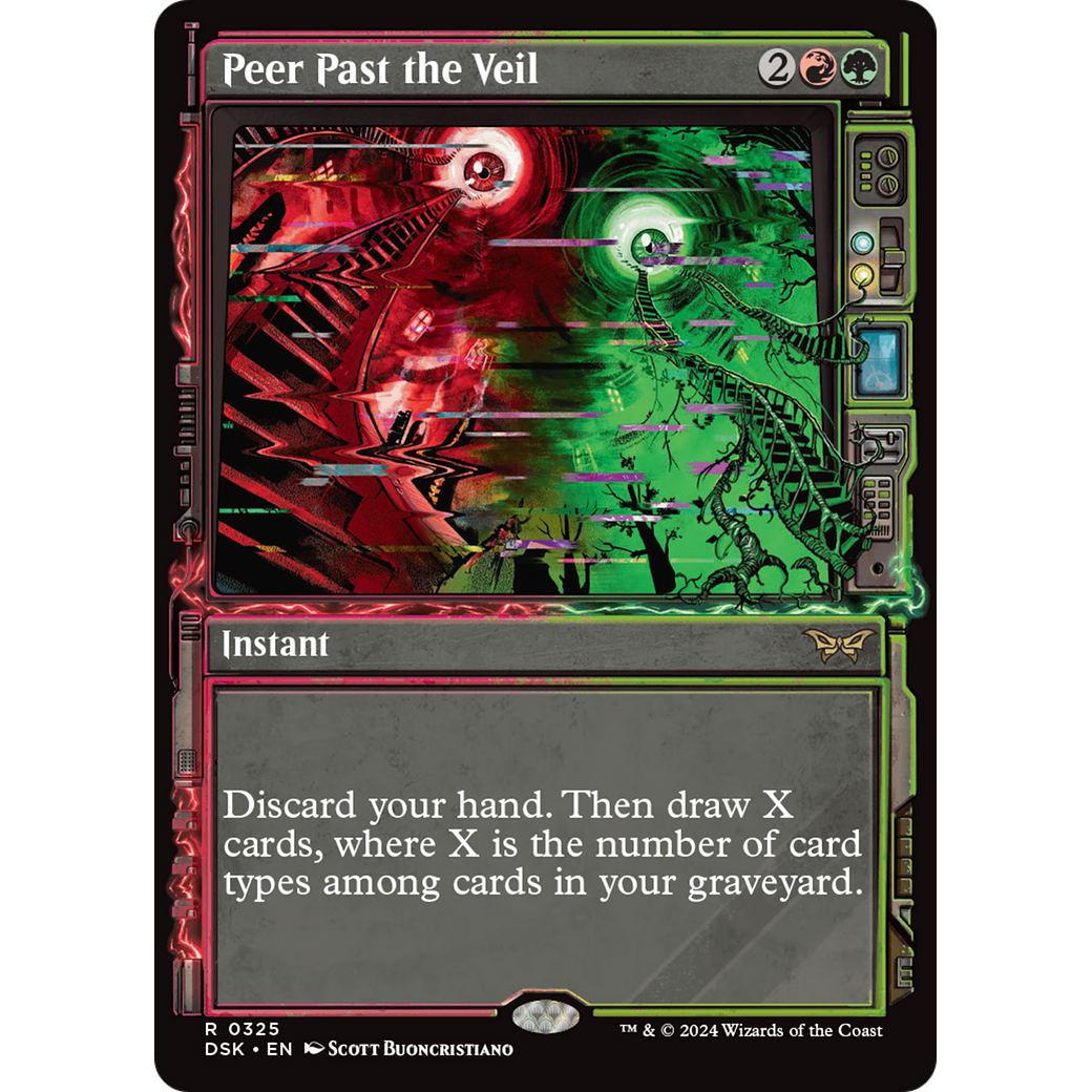 Peer Past the Veil (DSK-325) - Duskmourn: House of Horror: (Showcase) Foil
