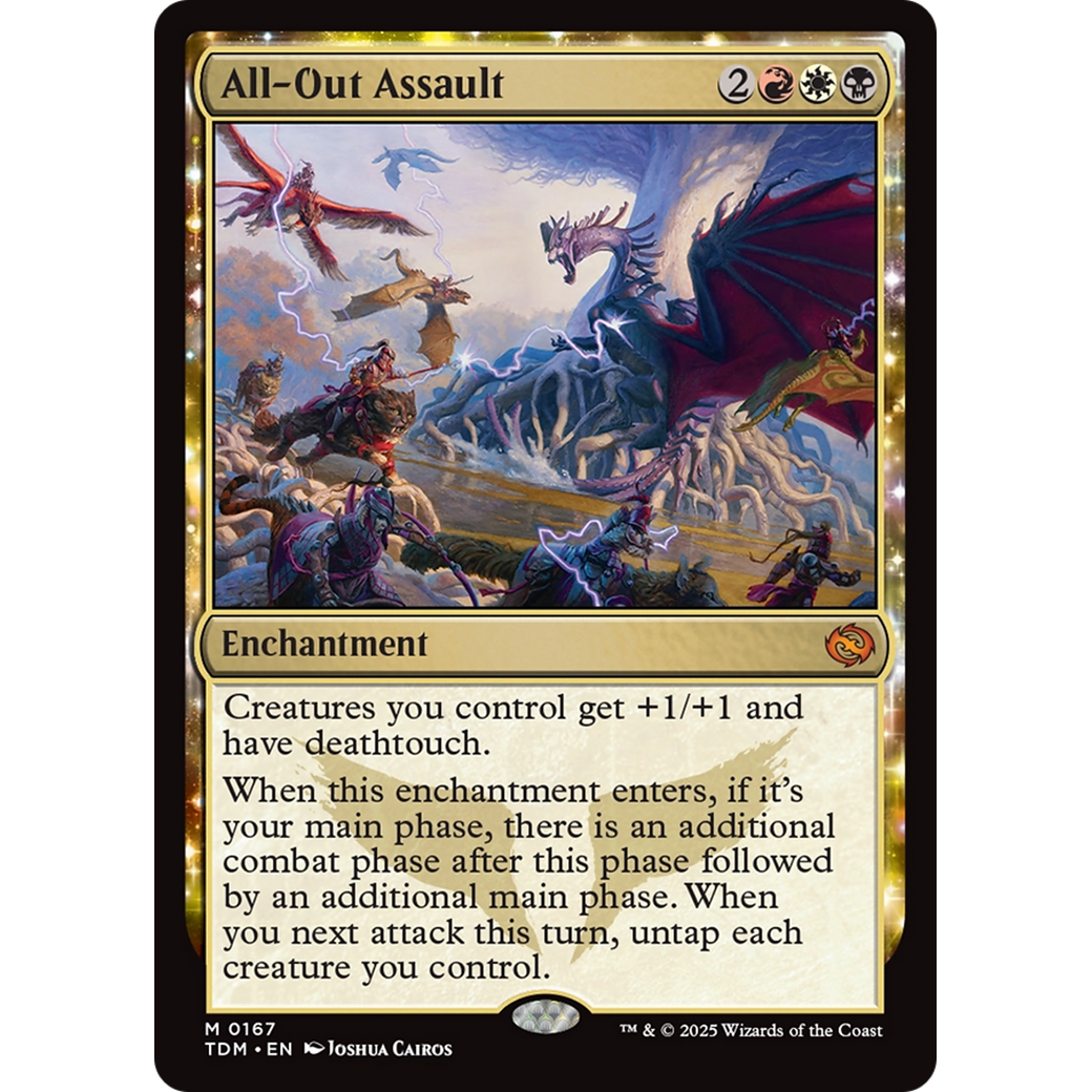 All-Out Assault (TDM-167) - Tarkir: Dragonstorm: (enchantment)