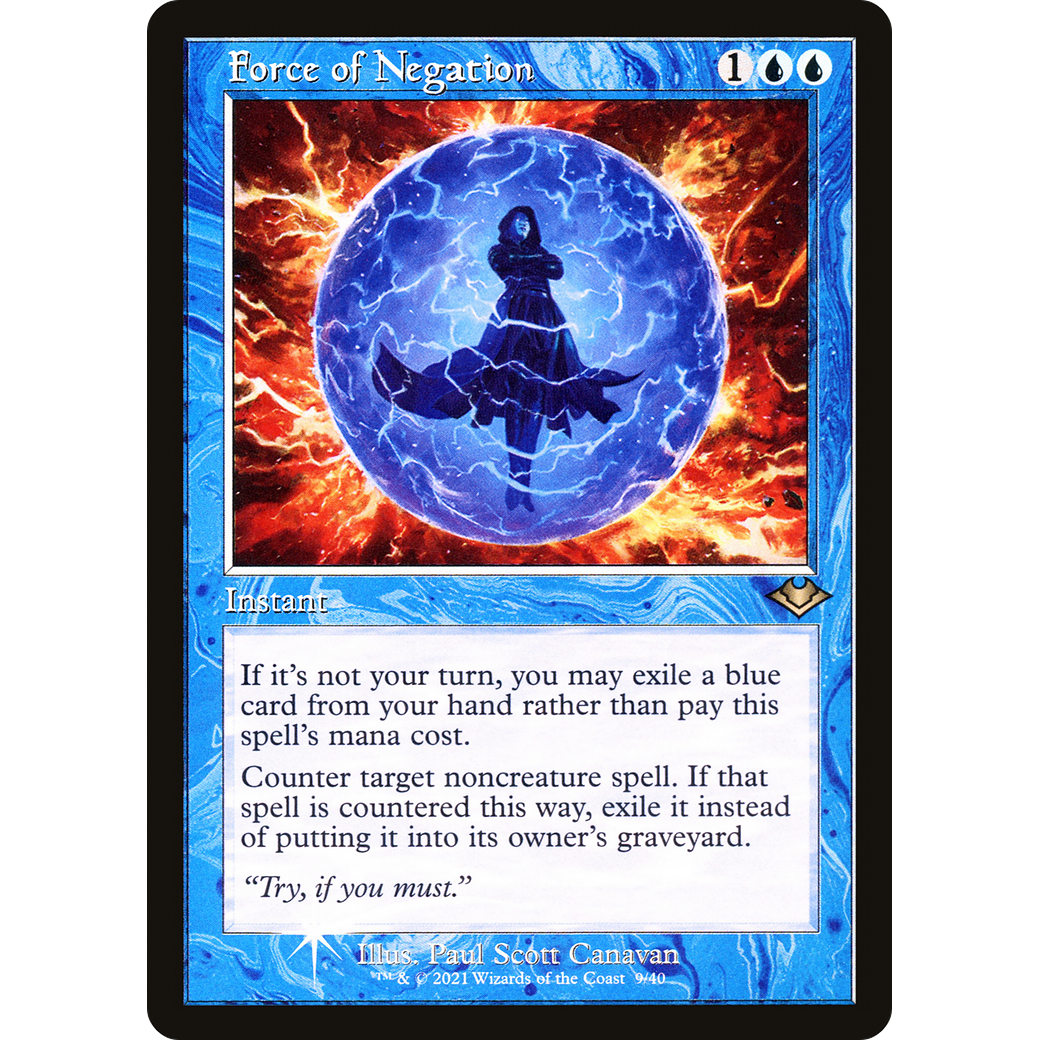 Force of Negation (MH1-009) - Modern Horizons 1 Timeshifts Etched Foil