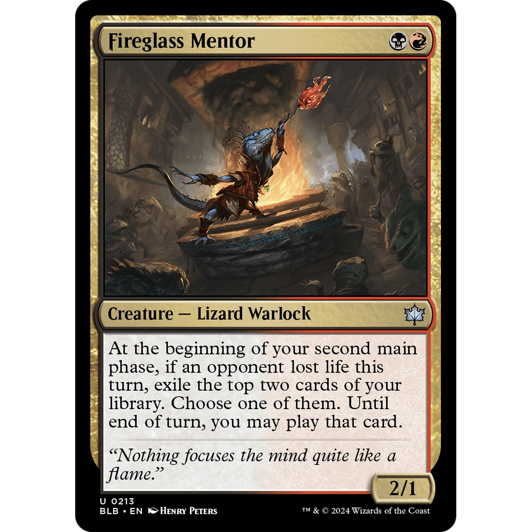 Fireglass Mentor (BLB-213) - Bloomburrow Foil