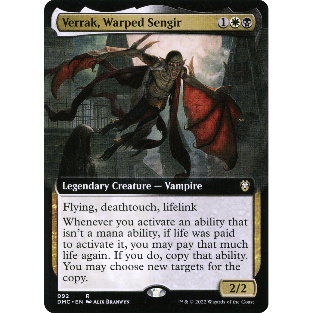 Verrak, Warped Sengir (Extended Art) (DMC-092) - Dominaria United Commander: (Extended Art)