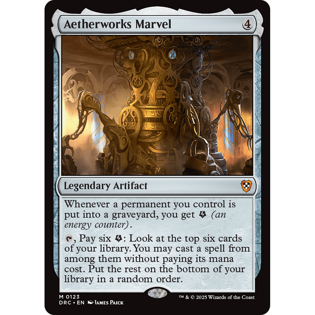 Aetherworks Marvel (DRC-123) - Commander: Aetherdrift Foil