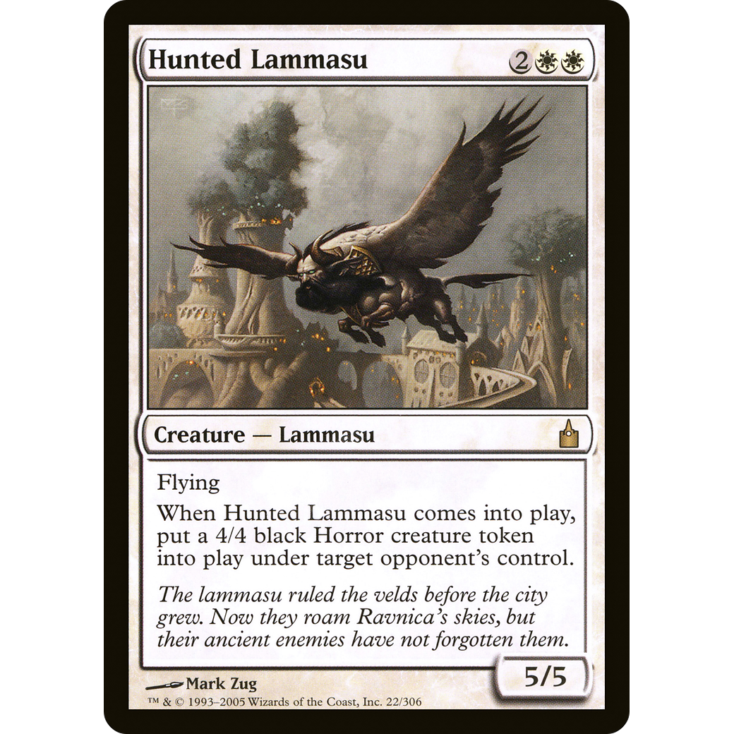 Hunted Lammasu (RAV-022) - Ravnica: City of Guilds Foil