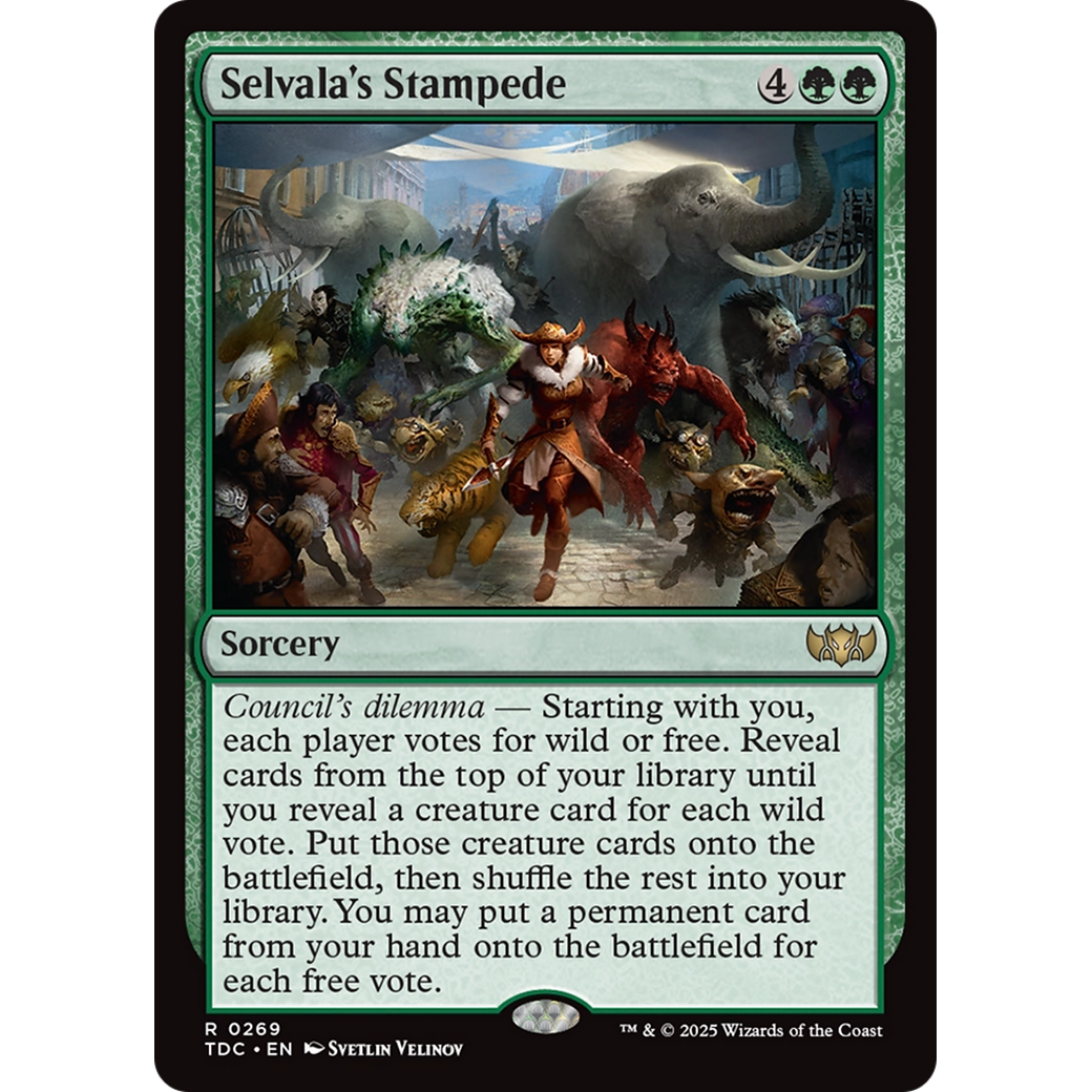 Selvala's Stampede (TDC-269) - Commander: Tarkir: Dragonstorm