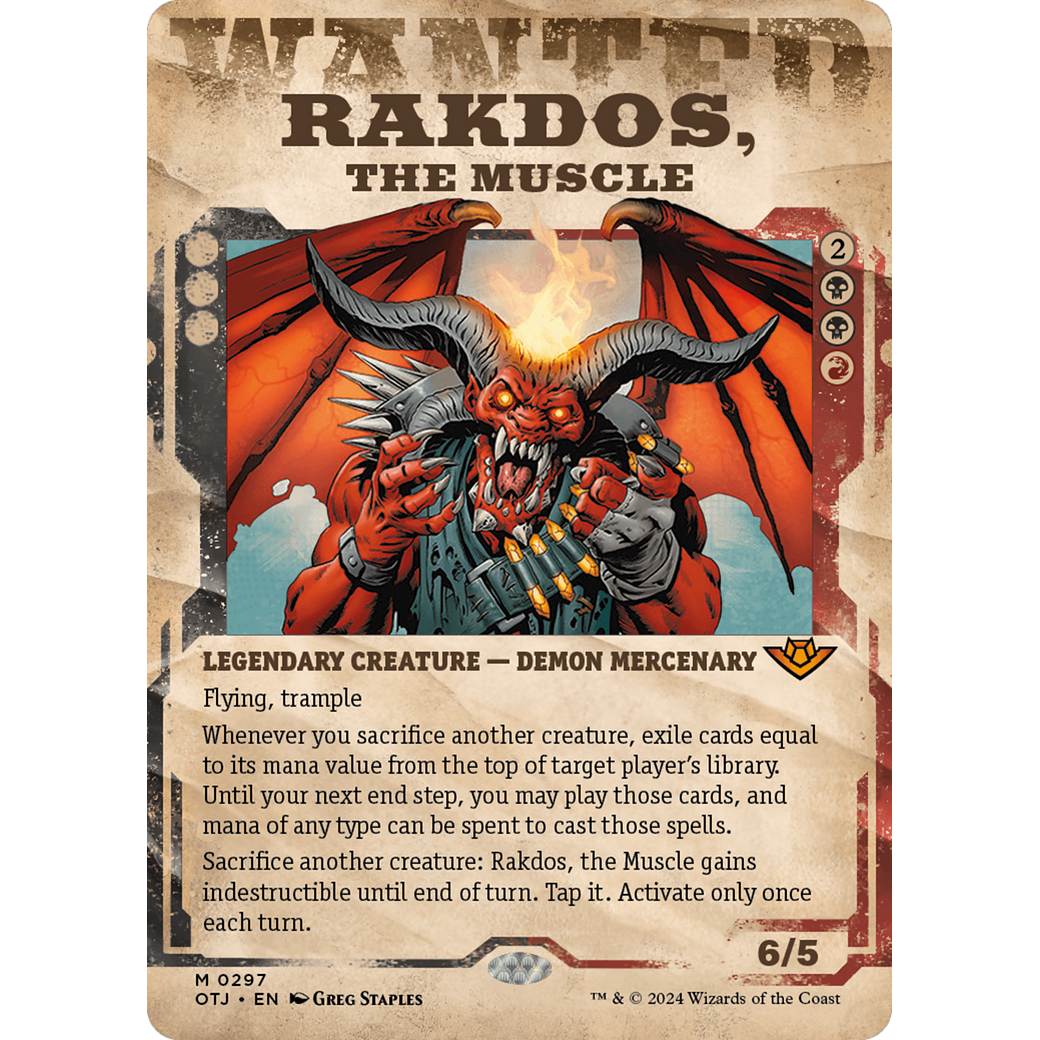 Rakdos, the Muscle (OTJ-297) - Outlaws of Thunder Junction: (Showcase) (Borderless)