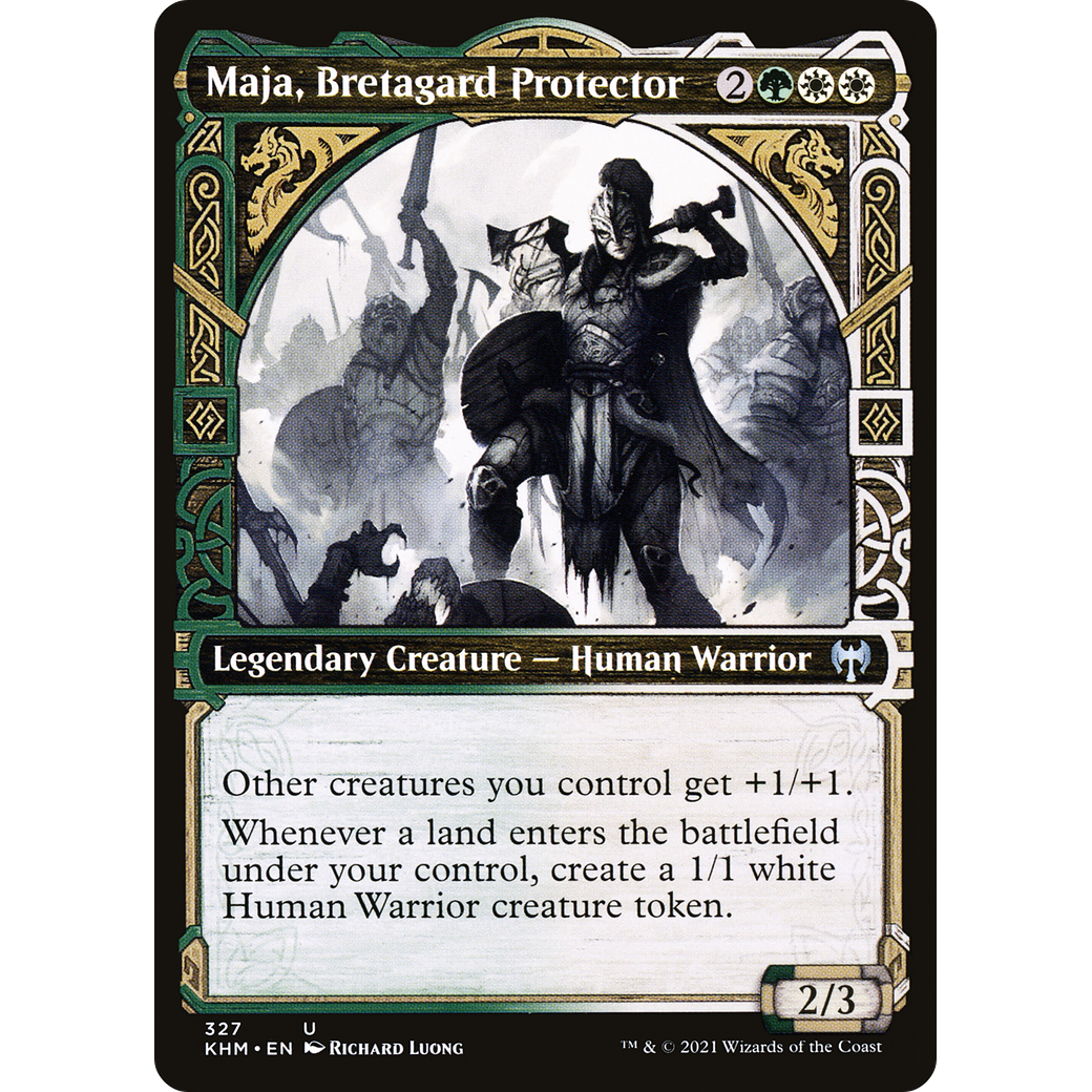 Maja, Bretagard Protector (Showcase) (KHM-327) - Kaldheim: (Showcase) Foil