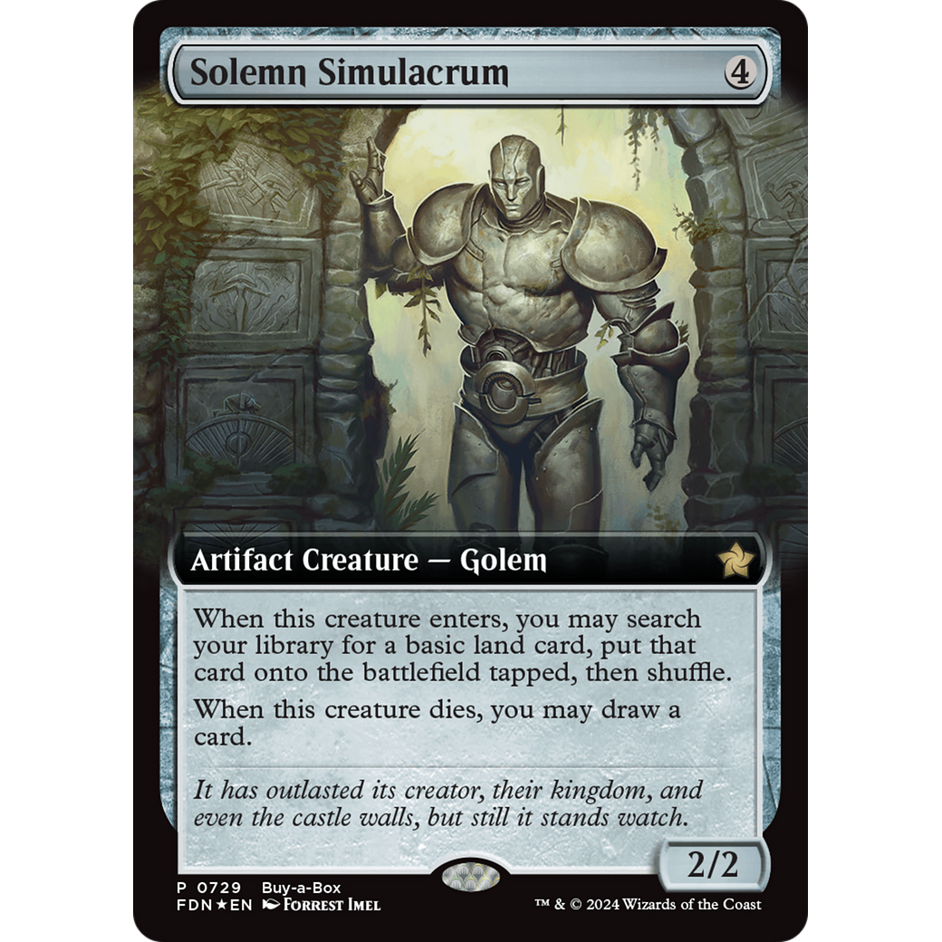 Solemn Simulacrum (FDN-729) - Foundations: (Extended Art) Foil