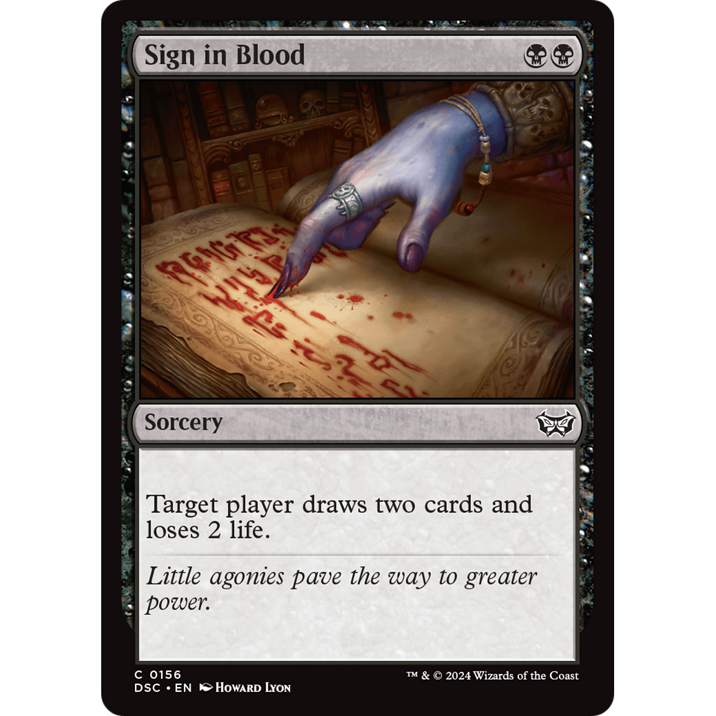 Sign in Blood (DSC-156) - Duskmourn: House of Horror Commander