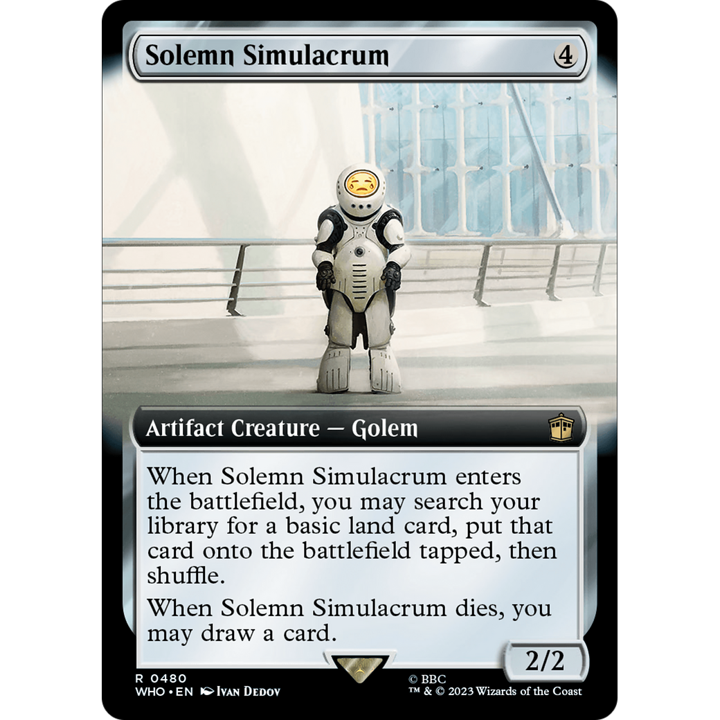 Solemn Simulacrum (Extended Art) (WHO-480) - Doctor Who: (Extended Art) Foil