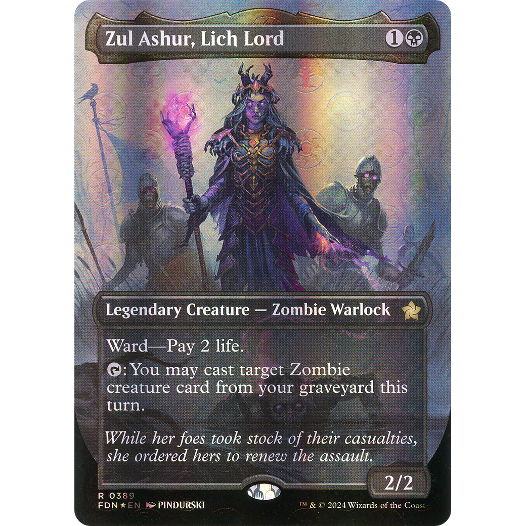 Zul Ashur, Lich Lord (FDN-389) - Foundations (Borderless) Foil
