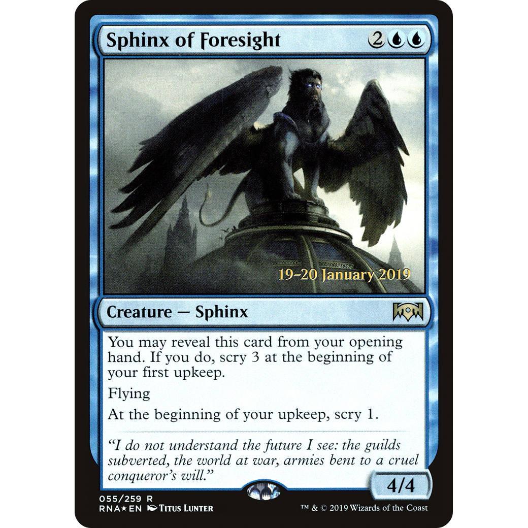 Sphinx of Foresight (PRE-055) - Ravnica Allegiance Promos Foil