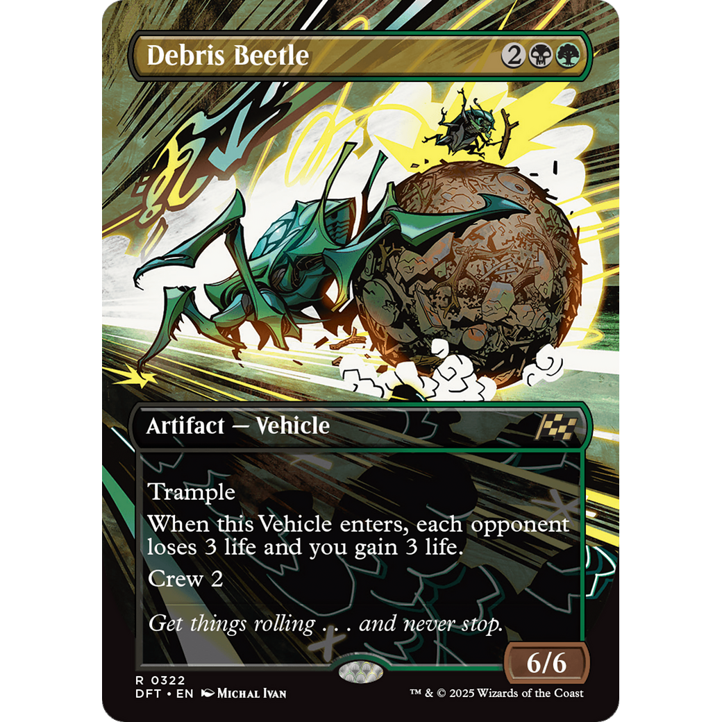 Debris Beetle (DFT-322) - Aetherdrift (Borderless) Foil