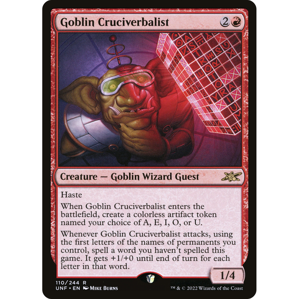 Goblin Cruciverbalist (UNF-110) - Unfinity Foil