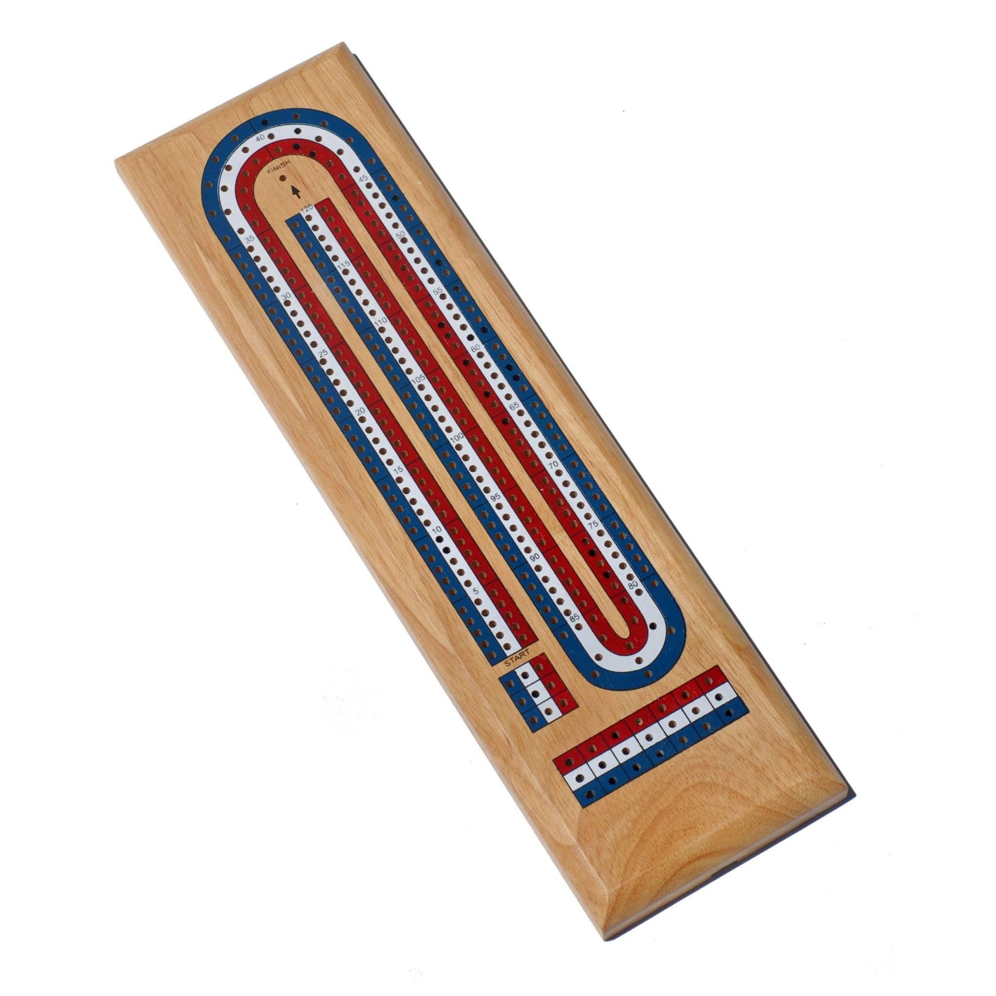 Solid Wood TriColor Continuous 3 Track Board