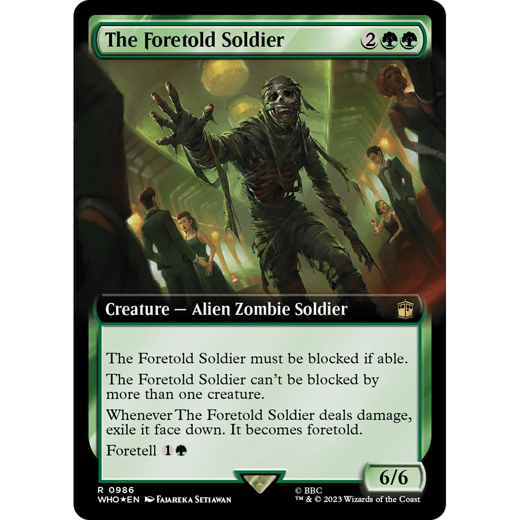 The Foretold Soldier (Extended Art) (Surge Foil) (WHO-986) - Doctor Who: (Extended Art) Foil