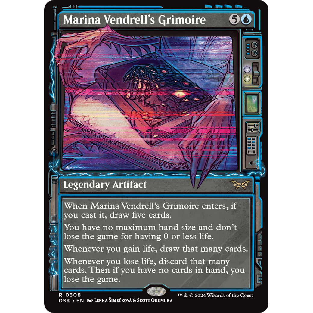 Marina Vendrell's Grimoire (DSK-308) - Duskmourn: House of Horror: (Showcase) Foil