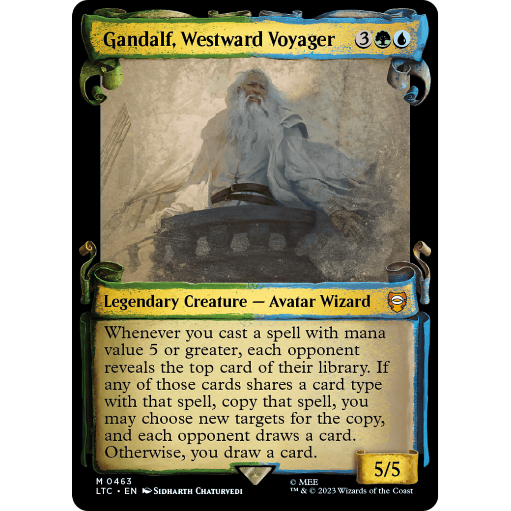 Gandalf, Westward Voyager (LTC-463) - Tales of Middle-earth Commander: (Showcase) Foil
