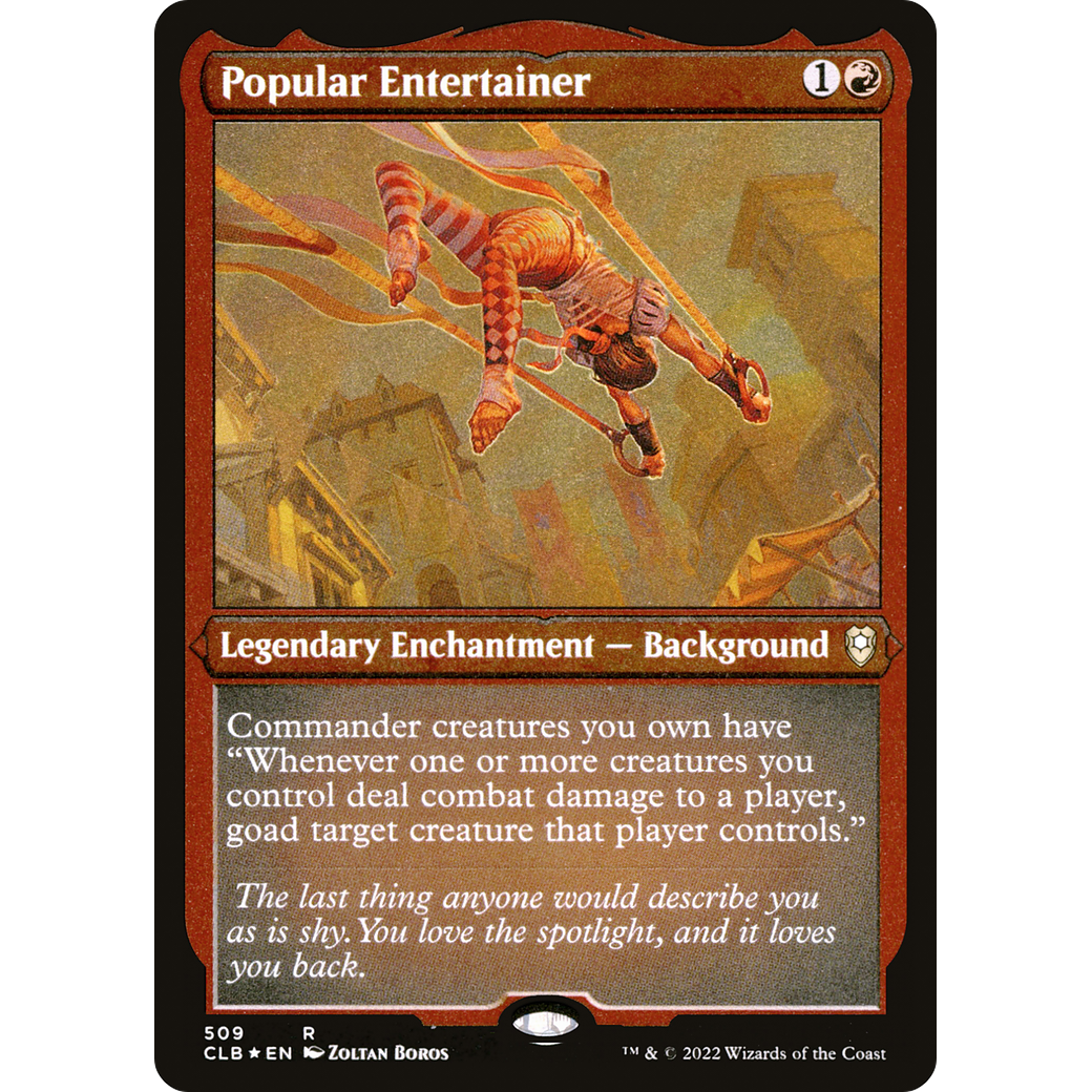 Popular Entertainer (CLB-509) - Commander Legends: Battle for Baldur's Gate Etched Foil