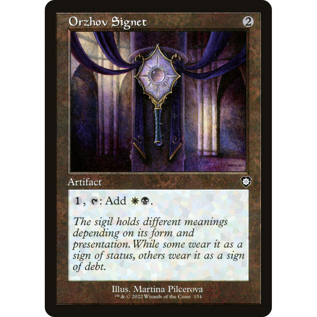 Orzhov Signet (Retro Frame) (BRC-154) - The Brothers' War Commander
