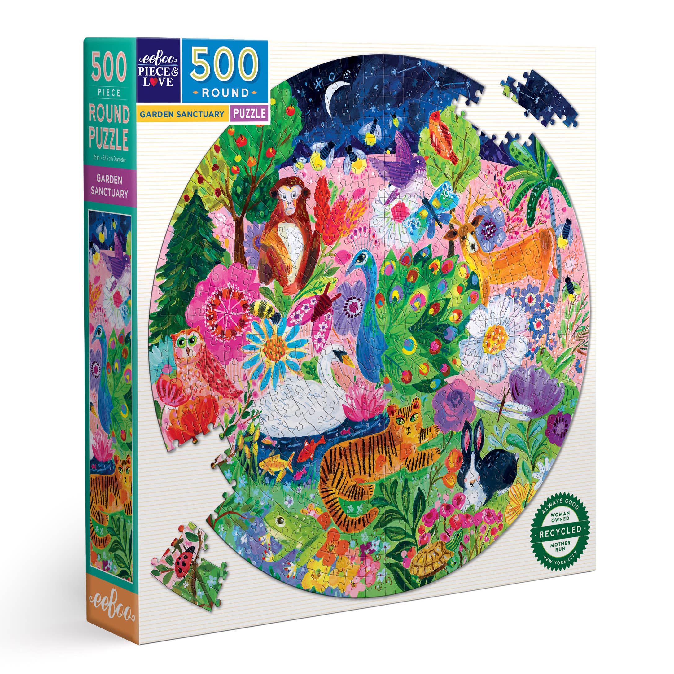 Garden Sanctuary 500pc Round Puzzle