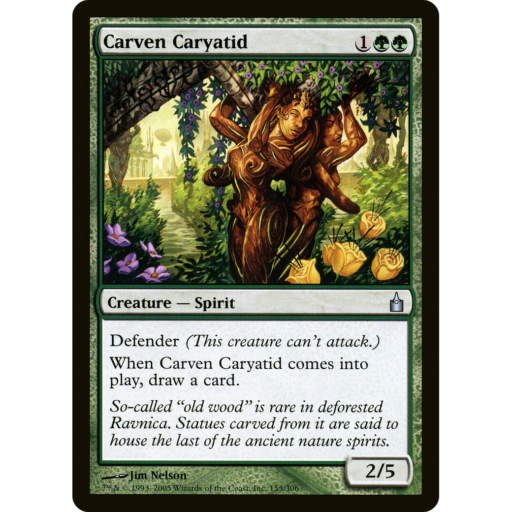 Carven Caryatid (RAV-155) - Ravnica: City of Guilds Foil