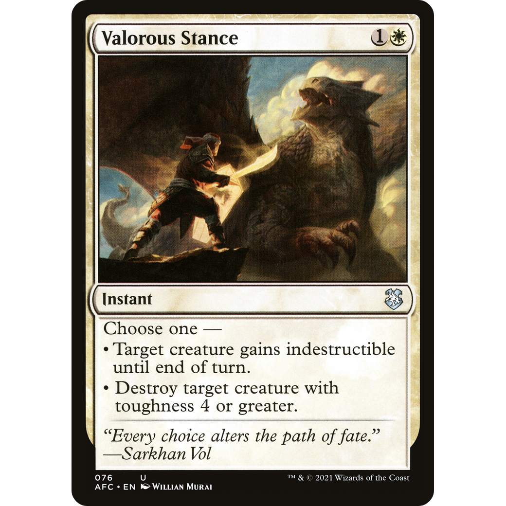 Valorous Stance (AFC-076) - Forgotten Realms Commander