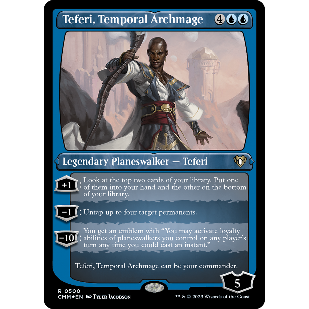 Teferi, Temporal Archmage (CMM-500) - Commander Masters Etched Foil